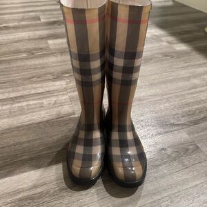 Burberry Plaid Rain Boots